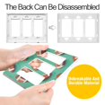 thumbnail image 4 of Yayeee Rocker Switch Wall Plate 3-Gang 6.5"x4.6" Home Decorative Outlet Cover, Green American Footballs, 4 of 6