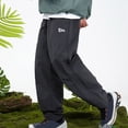 thumbnail image 4 of MIUOWANP Men's Pants Casual Men Outdoors Fashion Water Proofing Design Solid Casual Elastic Waist Pocket Cargo Pants M Gray, 4 of 5