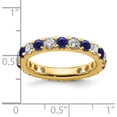 thumbnail image 5 of 14K Yellow Gold Lab Grown Diamond Si1/Si2 G H I & Cr Blue Sapp Eternity Band (Size 4) Made In India et0050-csa-100-4ylg, 5 of 5