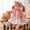 Red-TOYS-RD, variant on Hkapeg Doll 24 Months Clothes Suitable for 18 Inch Simulation Doll Winter Spring Floral Skirt Toŷ Gift Red Brown Hoodie Set Christmas Gift