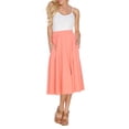 thumbnail image 1 of White Mark Jupe Midi Évasée pour Femme, Corail, TG, 1 of 6
