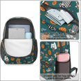 thumbnail image 4 of Basketball and Whistle Teal Pattern 17" School Backpacks for Teens,Waterproof Oxford Fabric,S-Shape Padded Straps for School,Travel,Hiking,Camping, 4 of 6
