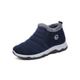 thumbnail image 1 of UKAP Mens Comfortable Slip On Snow Boots Work Breathable Lightweight Fuzzy Winter Shoes Blue 7.5, 1 of 9