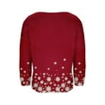 thumbnail image 6 of Craaazy Christmas Shirts for Women V Neck Long Sleeve Sweatshirt Christmas Print Pullover Tops Gifts, 6 of 6