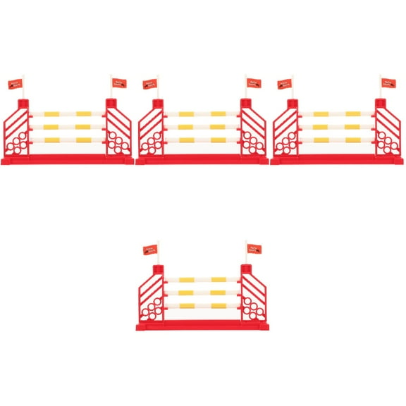 Raindrops 4pcs Horse Corral Fencing Toy Miniature Fence Accessory Mini Farm Barn Decoration