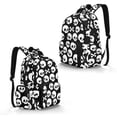 thumbnail image 5 of SCRAWLGOD Skull Bone Print White Black Large Backpack for Girls Boys 17 Inch College Bookbag with Adjustable Padded Straps Multi-Pocket Large Casual Daypack, 5 of 7