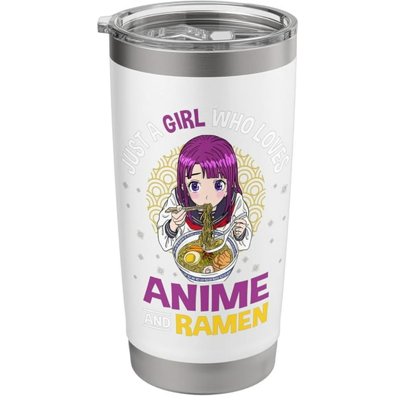 Just a Girl who loves Anime and Ramen - Japanese Culture Stainless Steel Insulated Tumbler