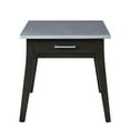 thumbnail image 4 of LV00609 - End Table, Sintered Stone Top Marble Top & Dark Brown Finish - Zemocryss, 4 of 4