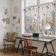 thumbnail image 5 of Blue Beige Coastal Kitchen Curtains 54 Inch Length, Beach Starfish Summer Eucalyptus Rustic Tiers Curtains for Bathroom Bedroom Cafe, Light Filtering Small Window Treatment Drapes 2 Panels 42"Wx54"L, 5 of 8