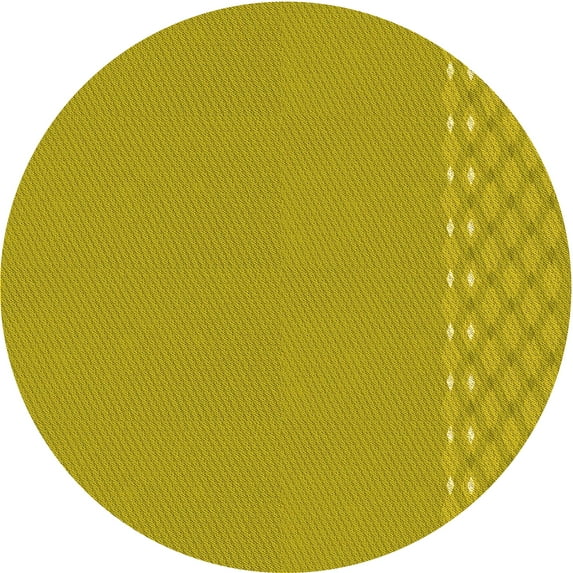 Ahgly Company Machine Washable Indoor Round Transitional Dark Golden Rod Brown Area Rugs, 8' Round