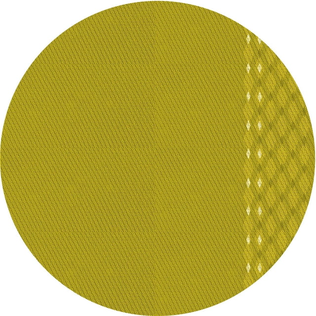 Ahgly Company Machine Washable Indoor Round Transitional Dark Golden Rod Brown Area Rugs, 7' Round