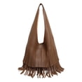 thumbnail image 1 of Bolso Retro Hombro para Mujer Borla Cuero PU Slouchy Viajes, 1 of 9