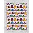 thumbnail image 1 of Cars Tapestry, Cute Cartoon Style Vehicles Double Deckers Vans Roadsters Childish Baby Boy Collection, Wall Hanging for Bedroom Living Room Dorm Decor, 40W X 60L Inches, Multicolor, by Ambesonne, 1 of 2