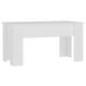 thumbnail image 5 of Mesa de Centro Casafoyer Blanca de Madera Tecnológica con Almacenamiento, 5 of 5