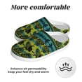 thumbnail image 6 of Balery Teal Vintage Corn Pattern Pattern Women's Fuzzy Memory Foam Slippers Fluffy Winter House Shoes Indoor and Outdoor-39/40, 6 of 7