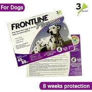 Merial Frontline Plus for Large Dogs (45-88 lbs) Flea and Tick Treatment, 3 Doses