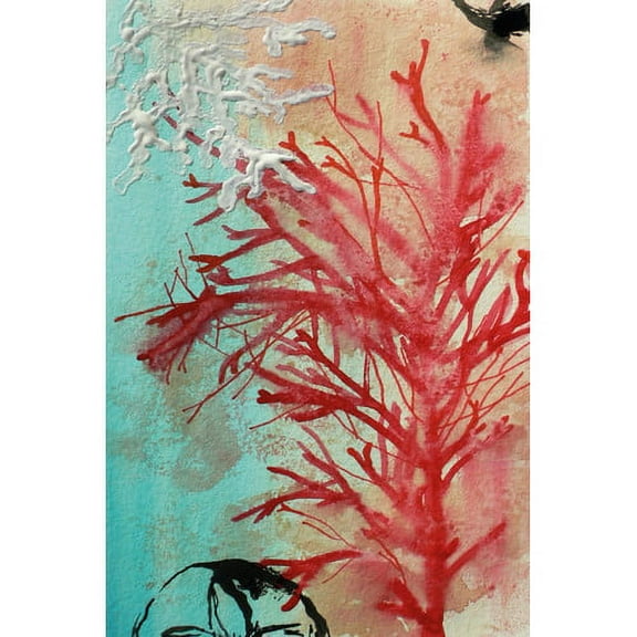 Marmont Hill "Red Coral" by Christine Lindstrom Painting Print on Wrapped Canvas