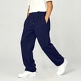 thumbnail image 4 of WyiBan Boys Baggy Sweatpants Drawstring Waist Wide Leg Athletic Joggers Fleece-lined Thickened Pants with Pockets, 4 of 6