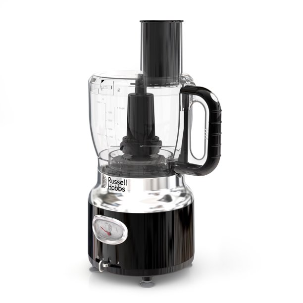 Russell Hobbs Retro Style Food Processor, 8Cup (64oz) Capacity, Black