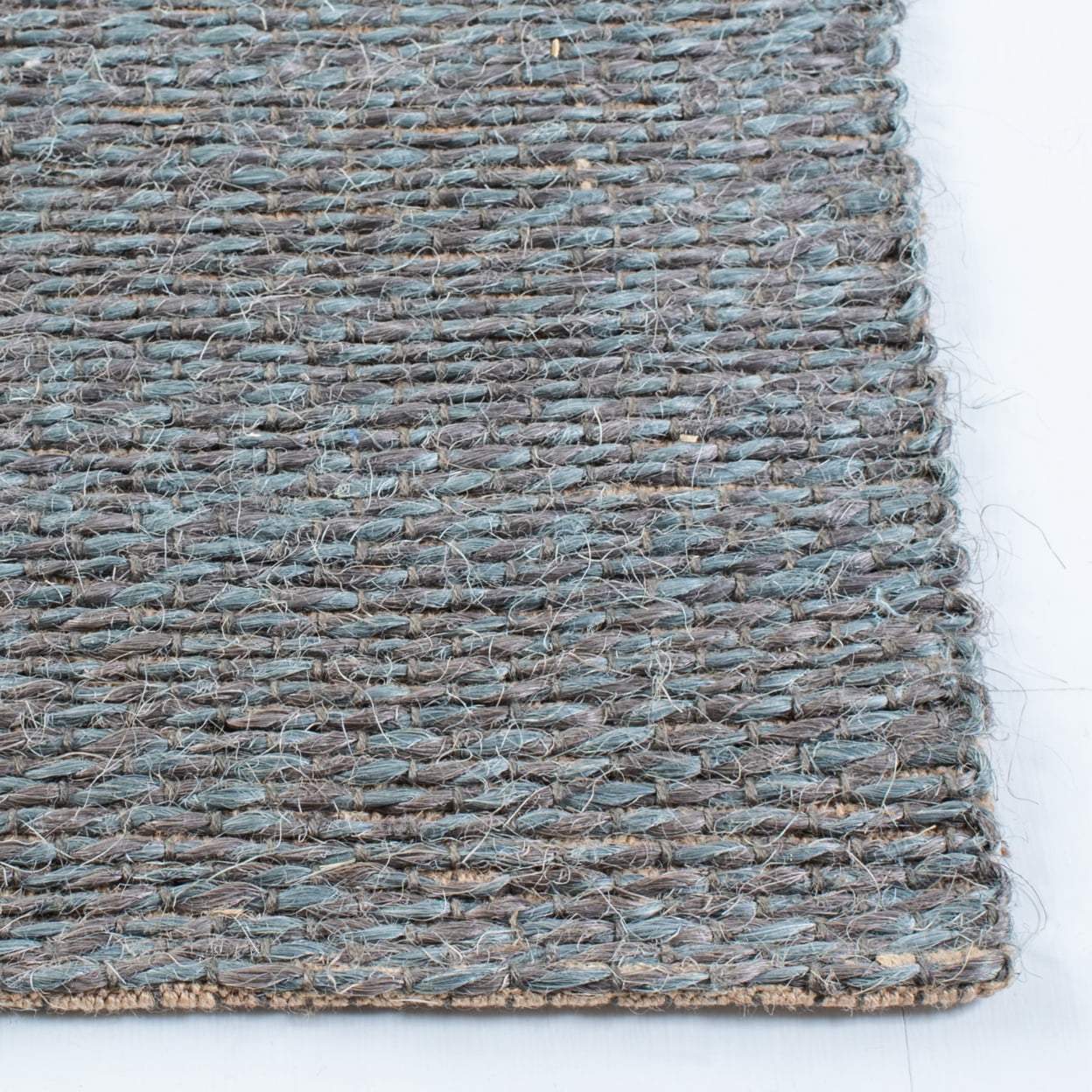 SAFAVIEH Natural Fiber Lars Braided Jute Area Rug, Teal, 3' x 5'