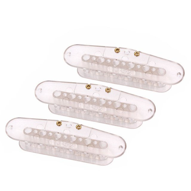 HEALEEP 3Ud Humbucker Bobbin Transparente Para Guitarra Fácil De Instalar Y Duradero Con Tornillos