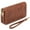 Retro brown, variant on TAZAG women's new wallet genuine leather long double zipper bag fashionable camellia embossed first layer cowhide wallet