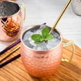 thumbnail image 2 of ACDANC Copper Cups Brushed Interior Moscow Mule Mugs Smooth Rounded Rim Mule Mugs,Style1, 2 of 3