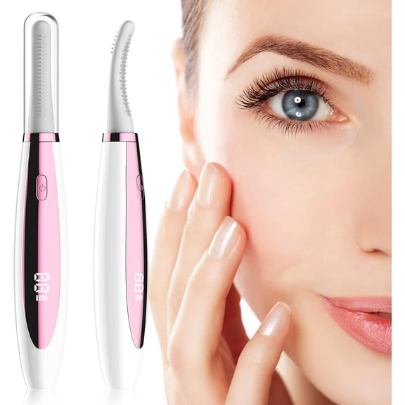 Heated Eyelash Curler, Electric Eyelash Curler, Mini Electric Eyelash Curler, 24 Hours Long Lasting  Natural Curling, Safe and Portable