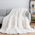 thumbnail image 3 of Anjee Weighted Blanket 15lbs, Super Soft Fleece Cozy Sherpa Reverse, Shaggy Throw Weighted Blankets, 48"x72" White, 3 of 8