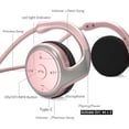 thumbnail image 2 of itayak Auriculares detrás de la cabeza, auriculares envolventes alrededor de la cabeza, pequeños auriculares Bluetooth, ligeros, plegables, inalámbricos, deportivos, a prueba de sudor, con micrófono y, 2 of 5