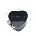 thumbnail image 3 of Molde para hornear en forma de corazón, ajustable de forma variable, sin base, acero inoxidable y color: negro, 3 of 5