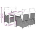thumbnail image 4 of vidaXL 5 Piece Garden Dining Set with Cushions Beige Poly Rattan, 4 of 5