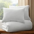 thumbnail image 4 of Levtex Home - Cross Stitch Duvet Cover Set - King Duvet Cover + Two King Pillow Cases - Solid Stitch - Bright White - Duvet Cover (106 x 94in.) and Pillow Case (36 x 20in. ) - Cotton, 4 of 5