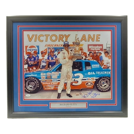 Richard Petty Signed Framed 16x20 Nascar Winston Cup Photo JSA