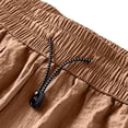 thumbnail image 4 of WIZUTIZ Mens Jogger Cargo Pants Elastic Drawstring Waist Baggy Sweatpants Lightweight Waterproof Techwear Pants with Pocket, 4 of 5