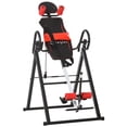 thumbnail image 1 of Soozier Adjustable Inversion Table – Black Steel Frame, 60.2” H, 20/40/60° Angle for Home Fitness & Back Pain Relief – Folding Design, 1 of 7