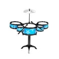 thumbnail image 1 of Batería para niños, juguete de percusión de simulación, educativo 5 pads de batería azules, 1 of 7