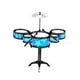 thumbnail image 1 of Batería para niños principiantes, juguete sensorial que toca el ritmo, juguete de simulación para niños 5 pads de batería azules, 1 of 7