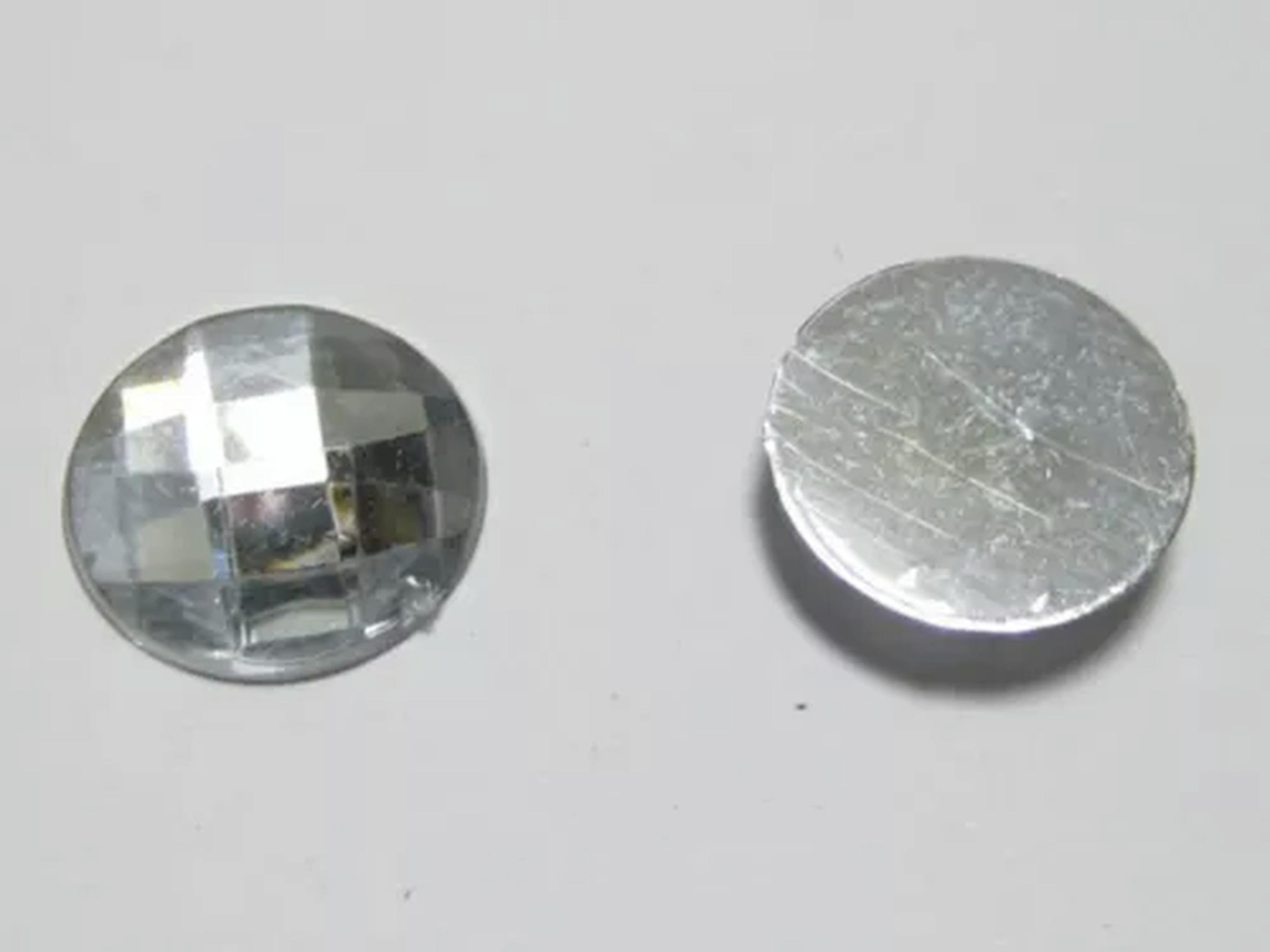 EOEMY 500 Acrylic Flatback Faceted Round Rhinestone Gems 16mm No Hole Color For Choice-Black