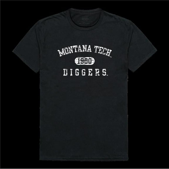 Montana Technological University Orediggers Distressed Arch College T-Shirt, Black - 2XL