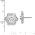 thumbnail image 4 of Sterling Silver Cheryl M Rhodium-Plated Brilliant-Cut Cz Snowflake Post Earrings (Width 17) (Length 15.1) - Jbsp, 4 of 5