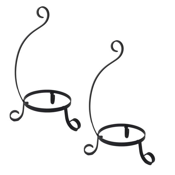 Hoston International Trading 7065-S 7065-S S/2 Wrought Iron Raised Planter Stand, Set of Two.