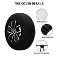 thumbnail image 2 of Salouo Sunflowers Print Spare Tire Cover 14-17 inch Spare Tire Protector Universal Tough Tire Wheel Cover for Trailer SUV and Truck-14 inch, 2 of 6