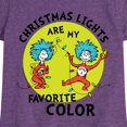 thumbnail image 3 of Cat in the Hat - Christmas Lights Are My Favorite Color  - Toddler And Youth Girls Short Sleeve Graphic T-Shirt, 3 of 6