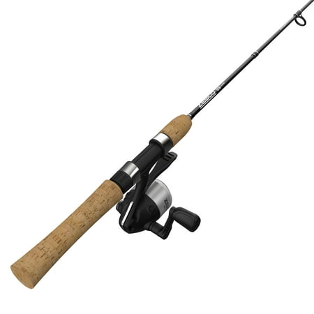 Zebco 33 Cork Micro Trigger Spincast Reel and Fishing Rod Combo Pre-Spooled 4-Pound Line Silver/Black
