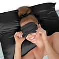 thumbnail image 5 of Kitsch Satin Sleep Set, Includes Pillowcase, Eye Mask, and Scrunchie (Black), 5 of 8