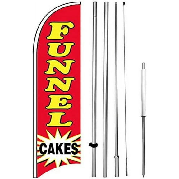 Funnel Cakes - Windless Swooper Flag Banner Sign Kit rb-h