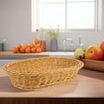 thumbnail image 4 of MRLESS Plastic Woven Bread Basket Oval Serving Basket Decorative Storage Bowl for Picnic, Vegetable, Restaurant, Hotel Use, 4 of 6