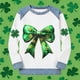 thumbnail image 5 of TaTaai Women's Irish Festival Top Long Sleeve Round Neck St. Patrick's Day Patchwork Casual Spring Holiday Celebration Blouse Gift, 5 of 5