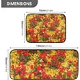 thumbnail image 2 of SKYSONIC Fall Red Flower Kitchen Rugs 2 Pieces, Ginkgo Biloba Leaves Floor Mat Room Area Rug Washable Carpet Perfect for Living Room Bedroom Entryway, 2 of 7